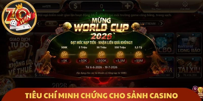 Những tiêu chí minh chứng cho sảnh casino đỉnh cao